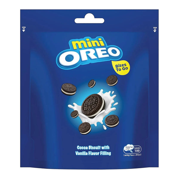 Oreo Mini Bites To Go Cocoa Biscuit With Vanilla Flavour - 61.3g