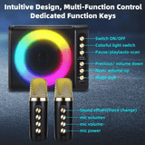 Powerful Bass Boost Portable Karaoke Speaker With Two Microphone T-203