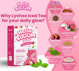 Hello Bloom Glam Lychee Iced Tea Juice Drink - 10s × 18g (180g)