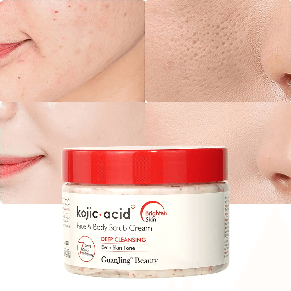 Guanjing Beauty Kojic Acid Face & Body Scrub Cream - 320g