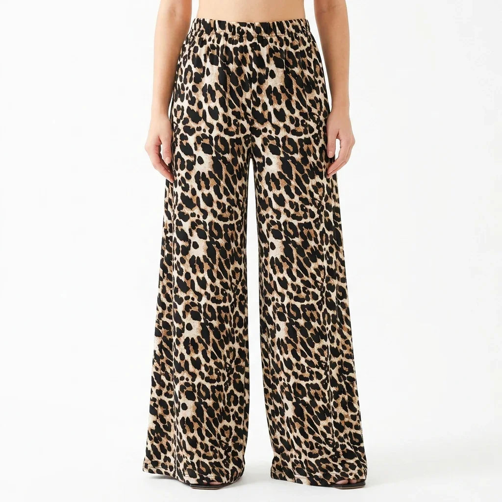 Women's Waisted Wide-Leg Palazzo Pants K-BP-1