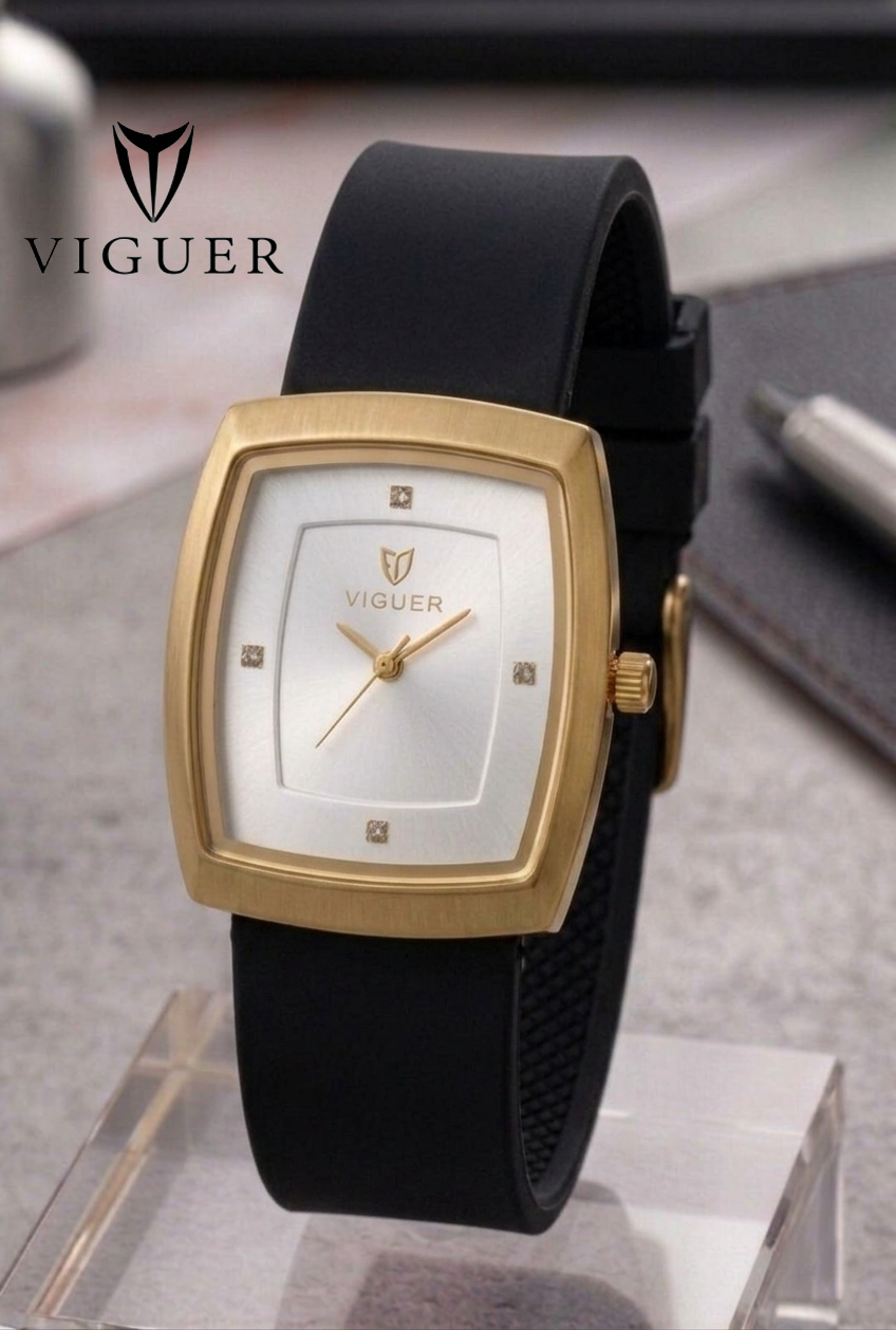 ساعة يد نسائية تناظرية مقاومة للماء من VIGUER - V1335L