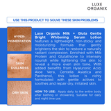 Luxe Organix Milk + Gluta Gentle Bright Serum Lotion - 350ml