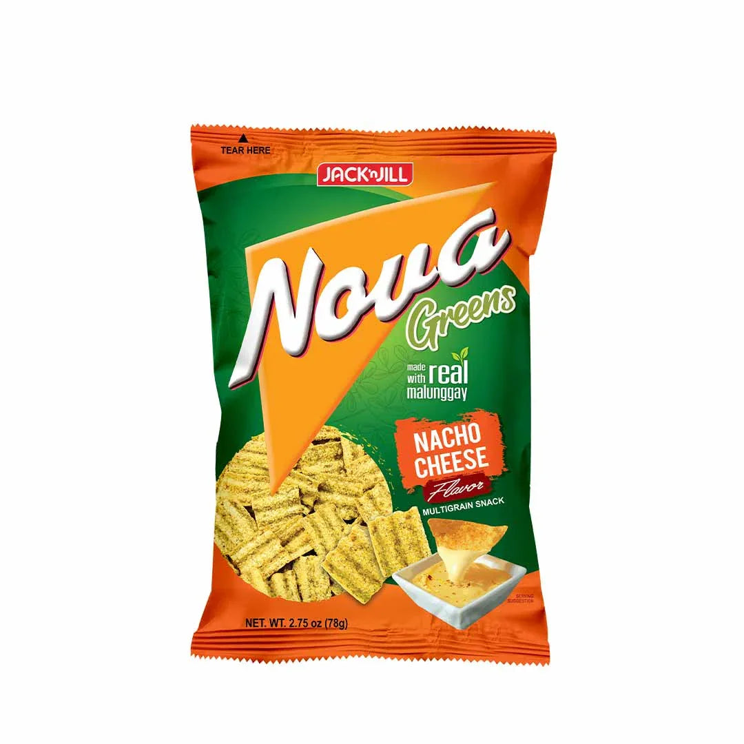 Jack 'n Jill Nova Greens Nacho Cheese Multigrain Snack - 78g