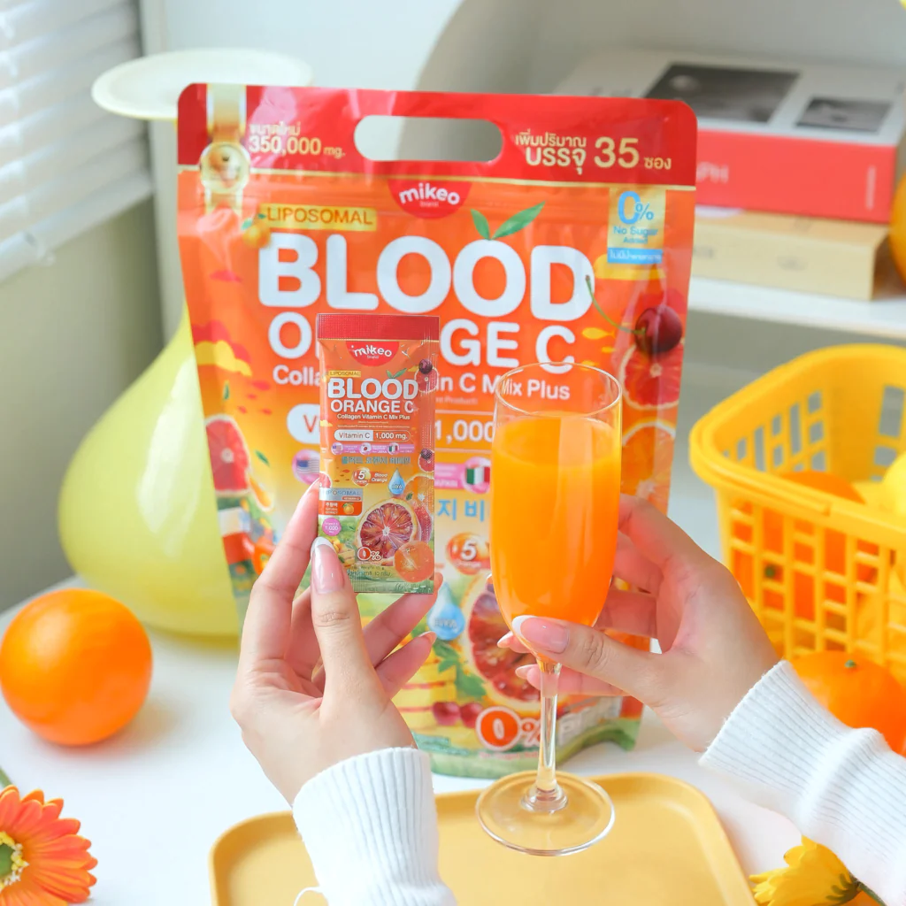 Mikeo Blood Orange C Collagen Vitamin C Mix Plus - 35 Sachets × 10g