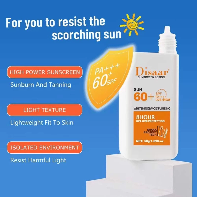 لوشن واقي شمس مرطب من Disaar بمعامل حماية SPF 60+ - 50 جم