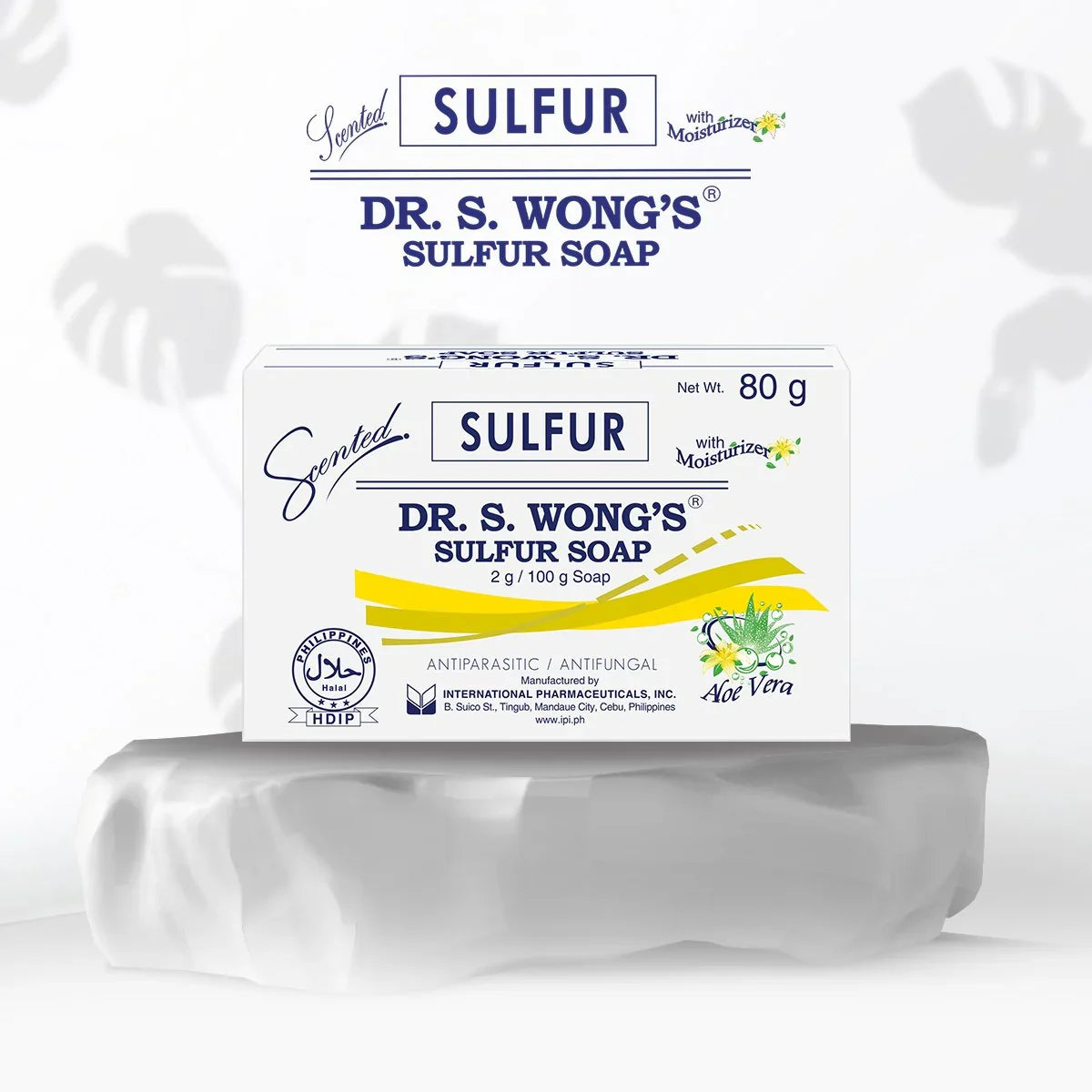 Dr. S. Wong's Sulfur Soap 80g – Antiparasitic, Antifungal, Medicated Acne Treatment (Made In Philippines)