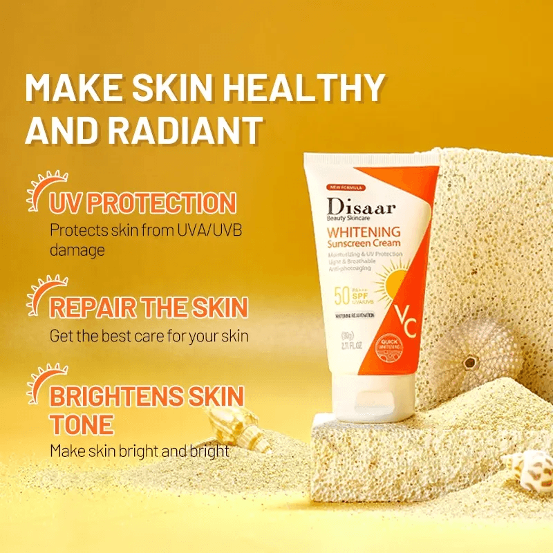 Disaar Nicotinamide & Vitamin C Brightening Sunscreen Cream SPF50 PA+++ - 80g