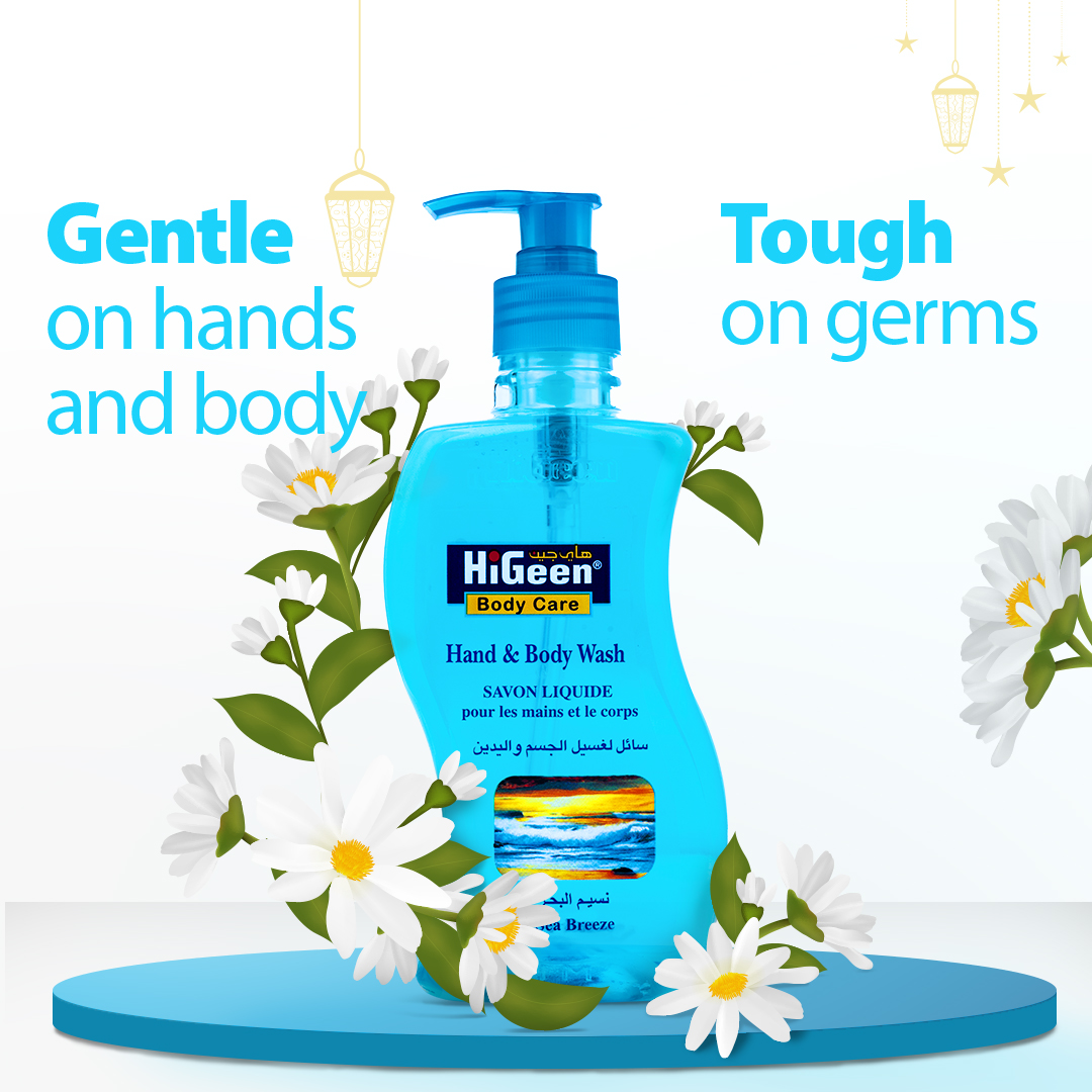 HiGeen Antiseptic Sea Breeze Hand & Body Wash - 500ml