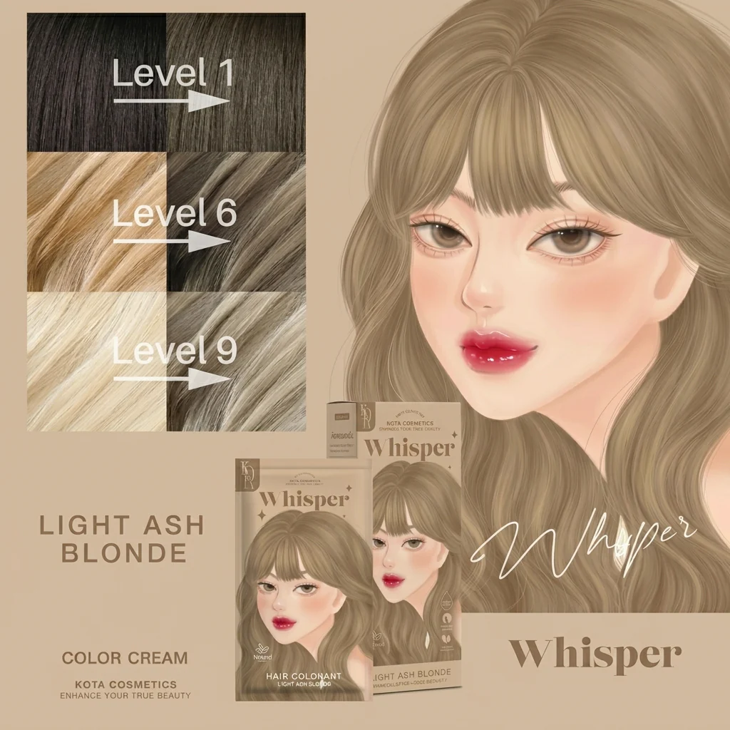 Kota Cosmetics Whisper Thailand Hair Color Light Ash Blonde - 100ml + 100ml