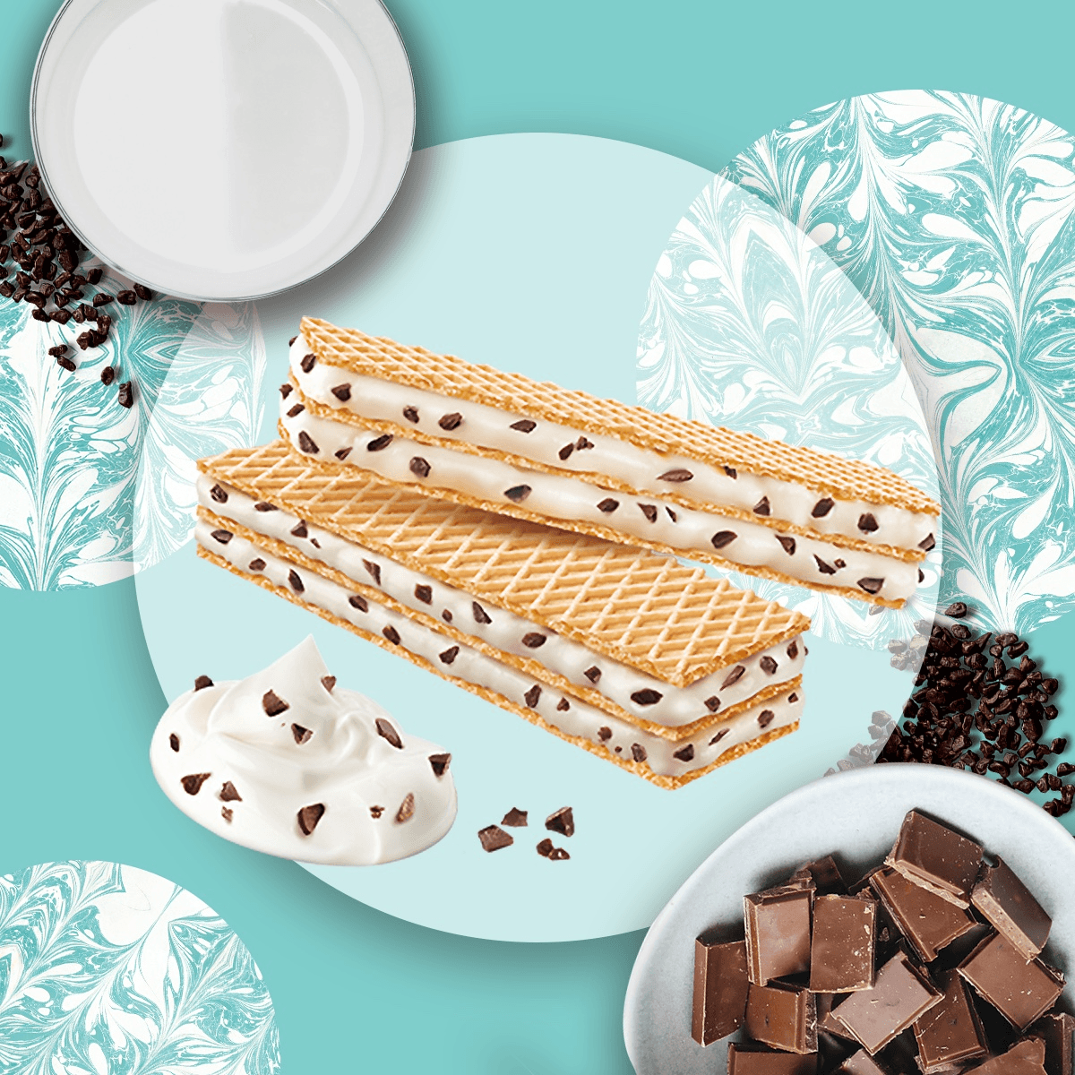 Galbusera Stracciatella Crispy Wafers With Milk - 36g