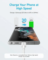 كابل أنكر الأصلي للشحن السريع من نوع USB C إلى USB C بطول 6 أقدام - 322