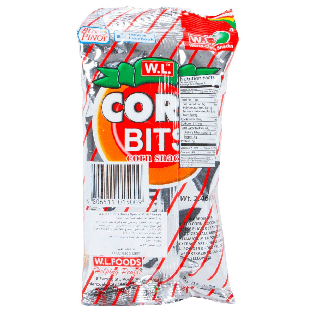 WL Food Corn bits Special Chili Cheese 70g