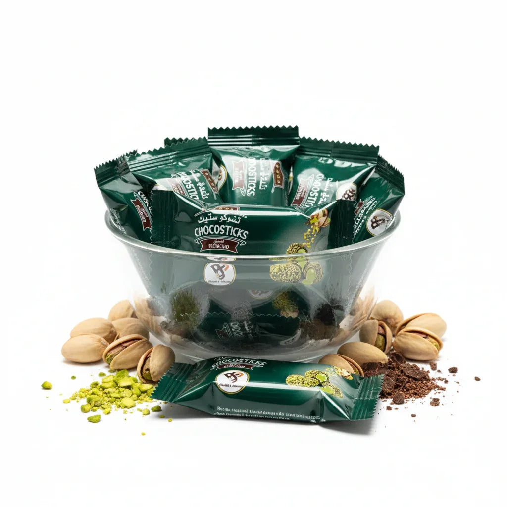 Bonecrepe Chocosticks Pistachio Premium Chocolate - 200g