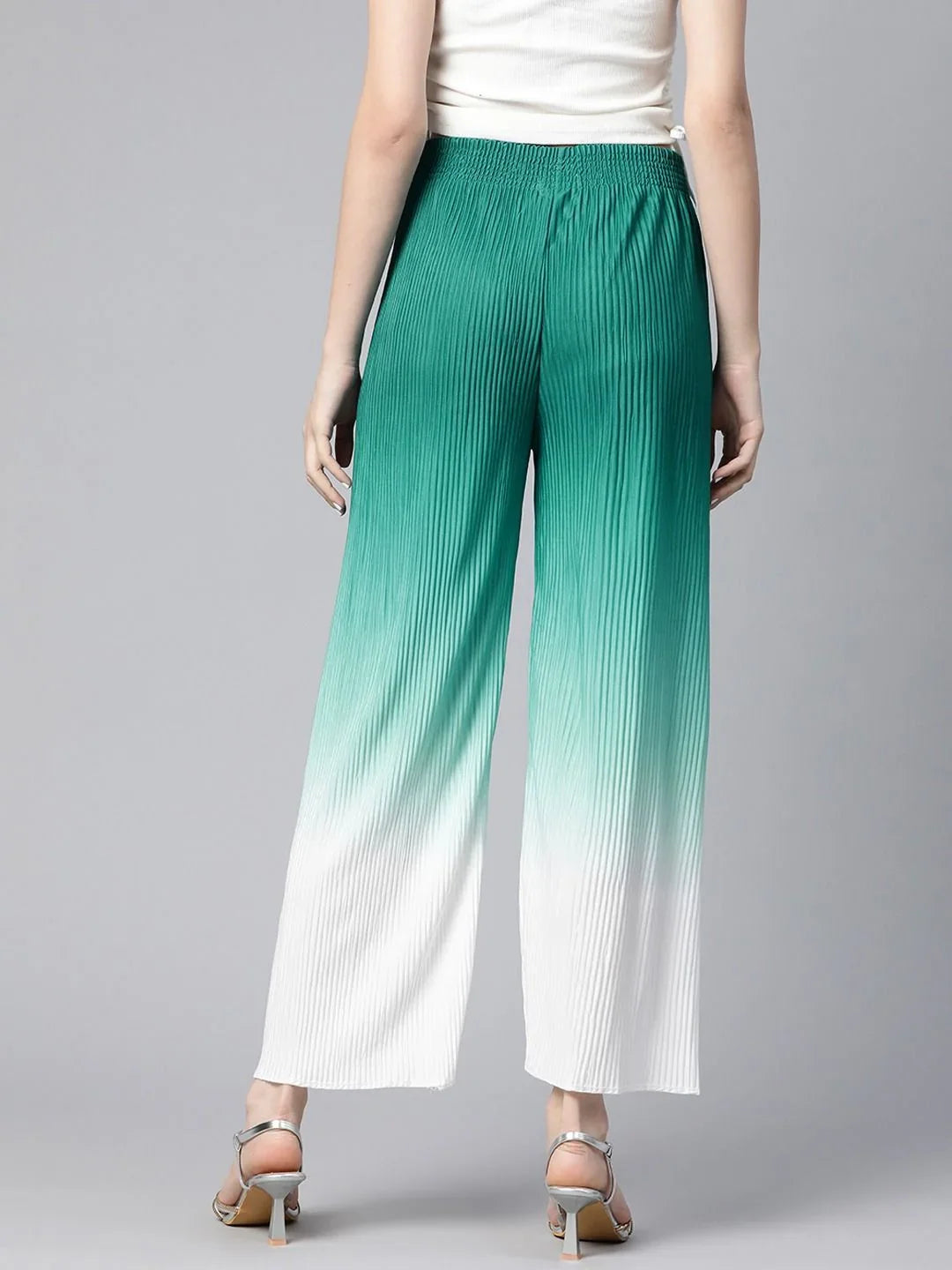 Women Casual Double Color Wide Leg Pants Z-120