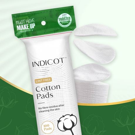 Tulips Indicot Round Makeup Remover Cotton Pads - 100Pcs