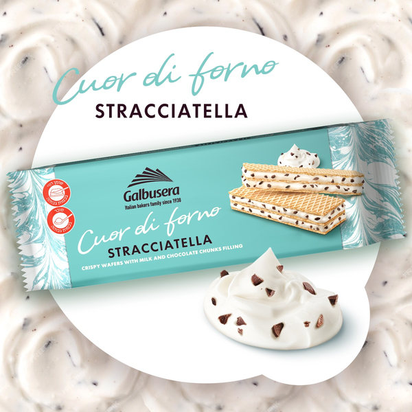 Galbusera Stracciatella Crispy Wafers With Milk - 36g