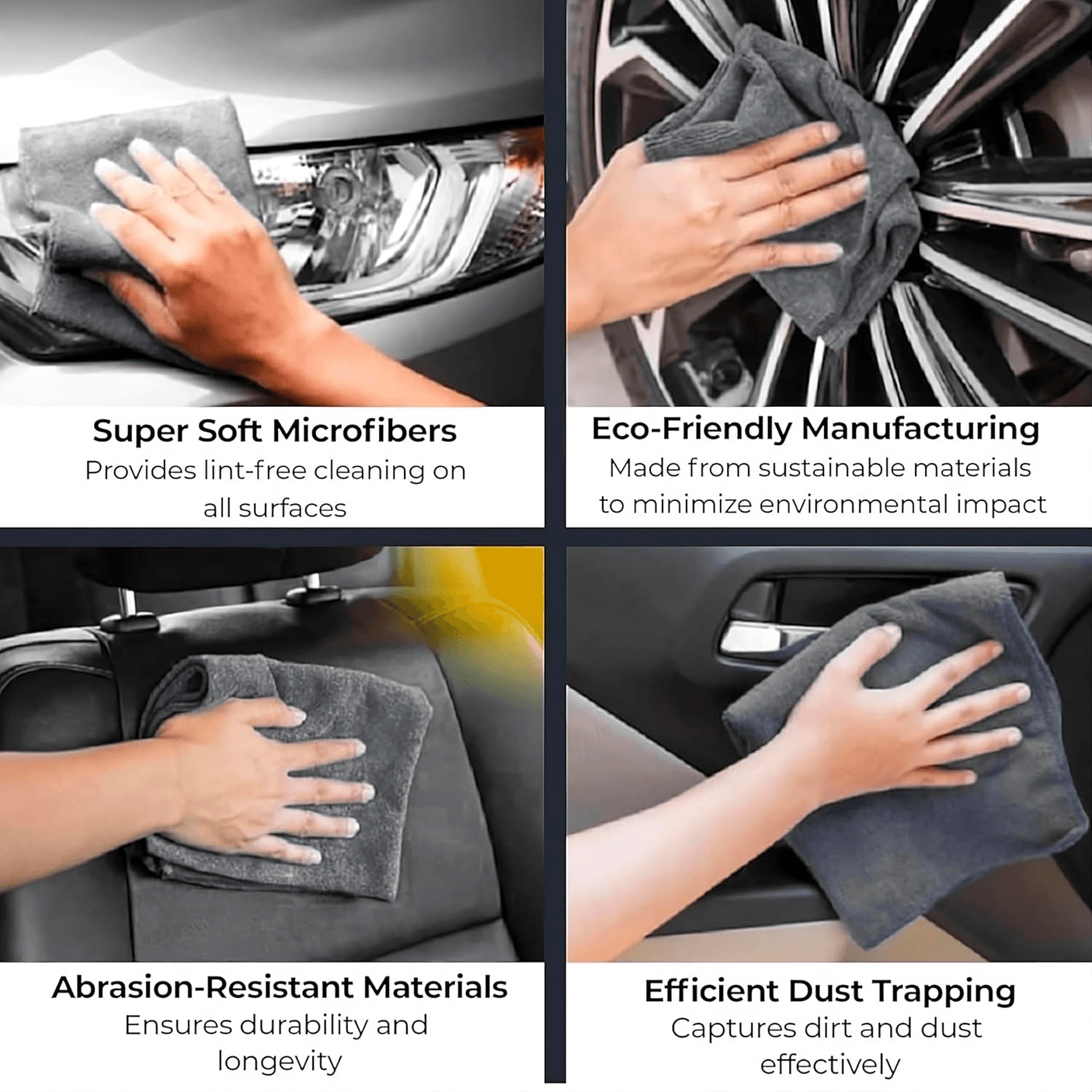 Premium Microfiber Reusable Cleaning Cloth - 1 Pcs