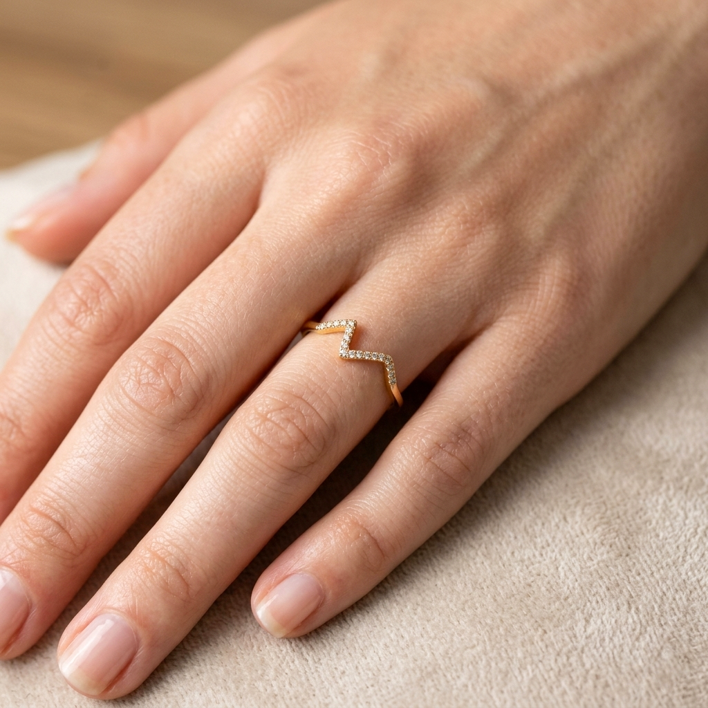 Women's Golden Adjustable Ring #21