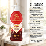 Deli Skin 20X Nano White Gluta Intensive Brightening Lotion - 500ml