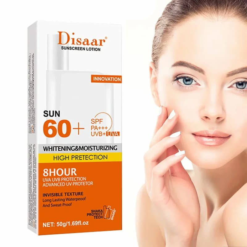 لوشن واقي شمس مرطب من Disaar بمعامل حماية SPF 60+ - 50 جم