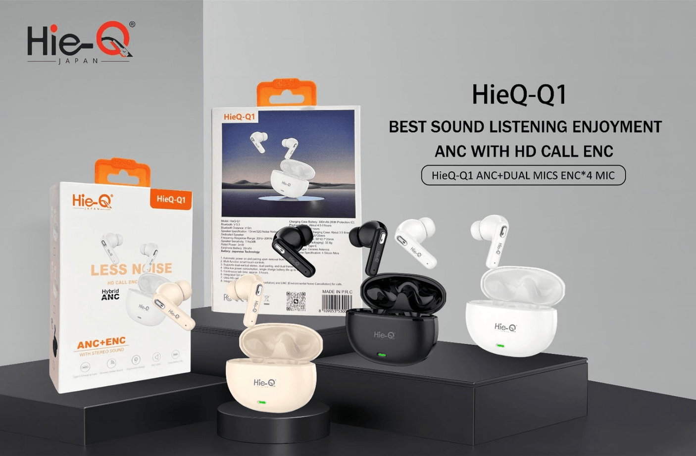 سماعات الأذن اللاسلكية Hie-Q Japan - Q1
