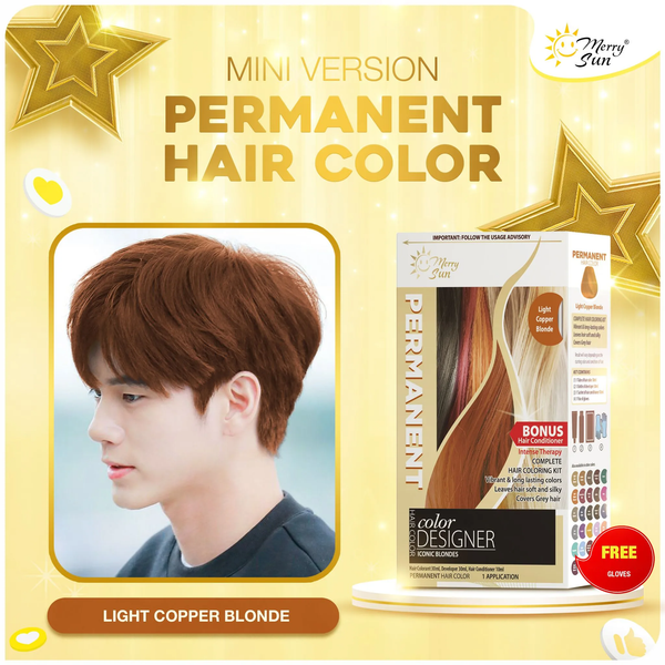 MerrySun Permanent Hair Color - Light Copper Blonde (Small Pack)