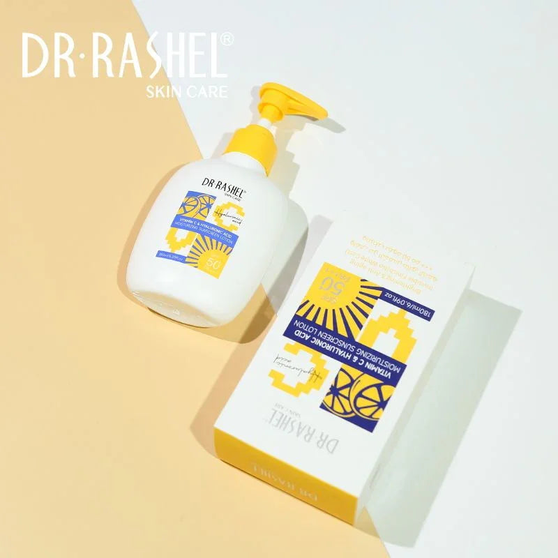 Dr.Rashel Vitamin C & Hyaluronic Acid Sunscreen Lotion SPF 50+ - 180ml
