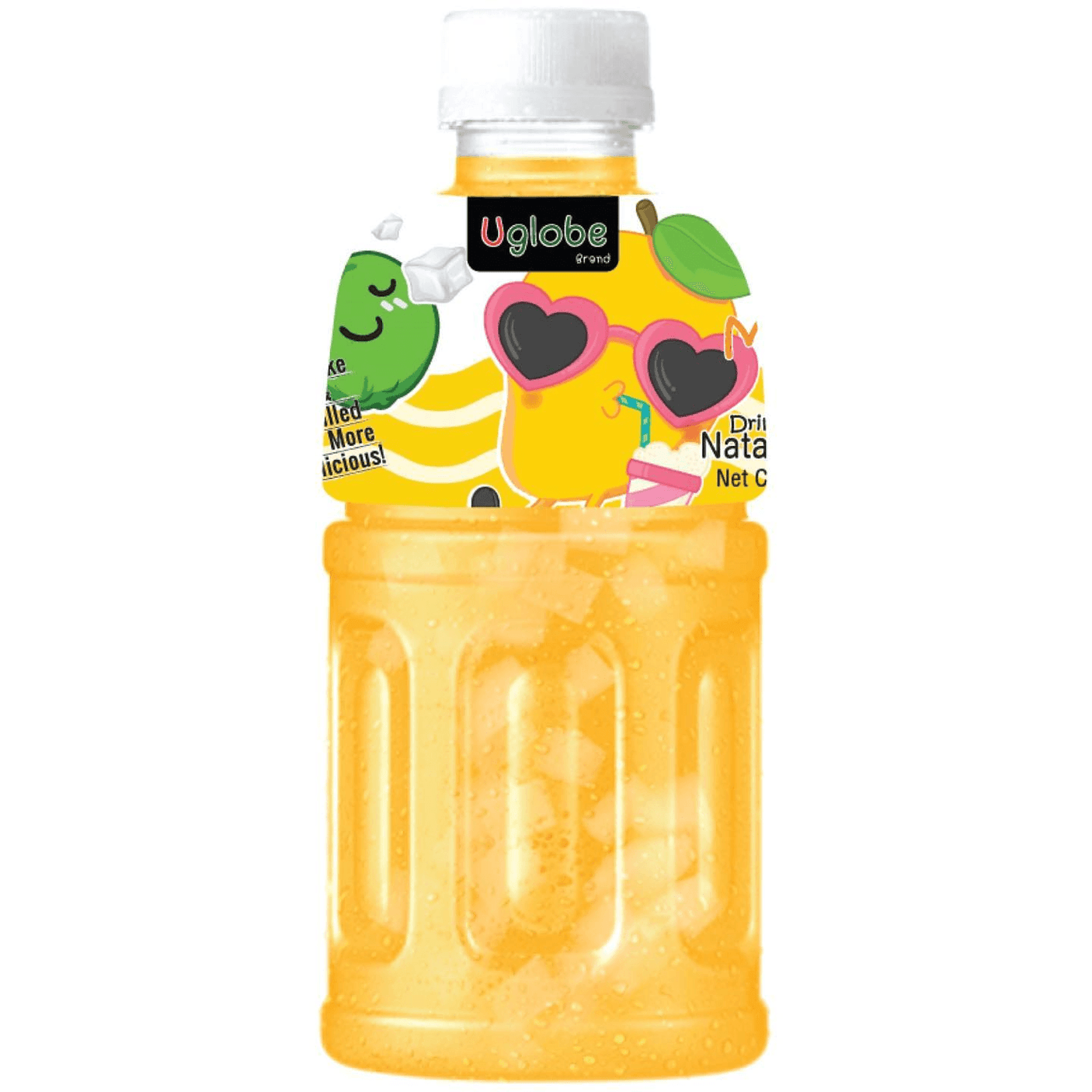 Uglobe Mango Juice Drink With Chew Nata De Coco - 320ml X 6 Pcs