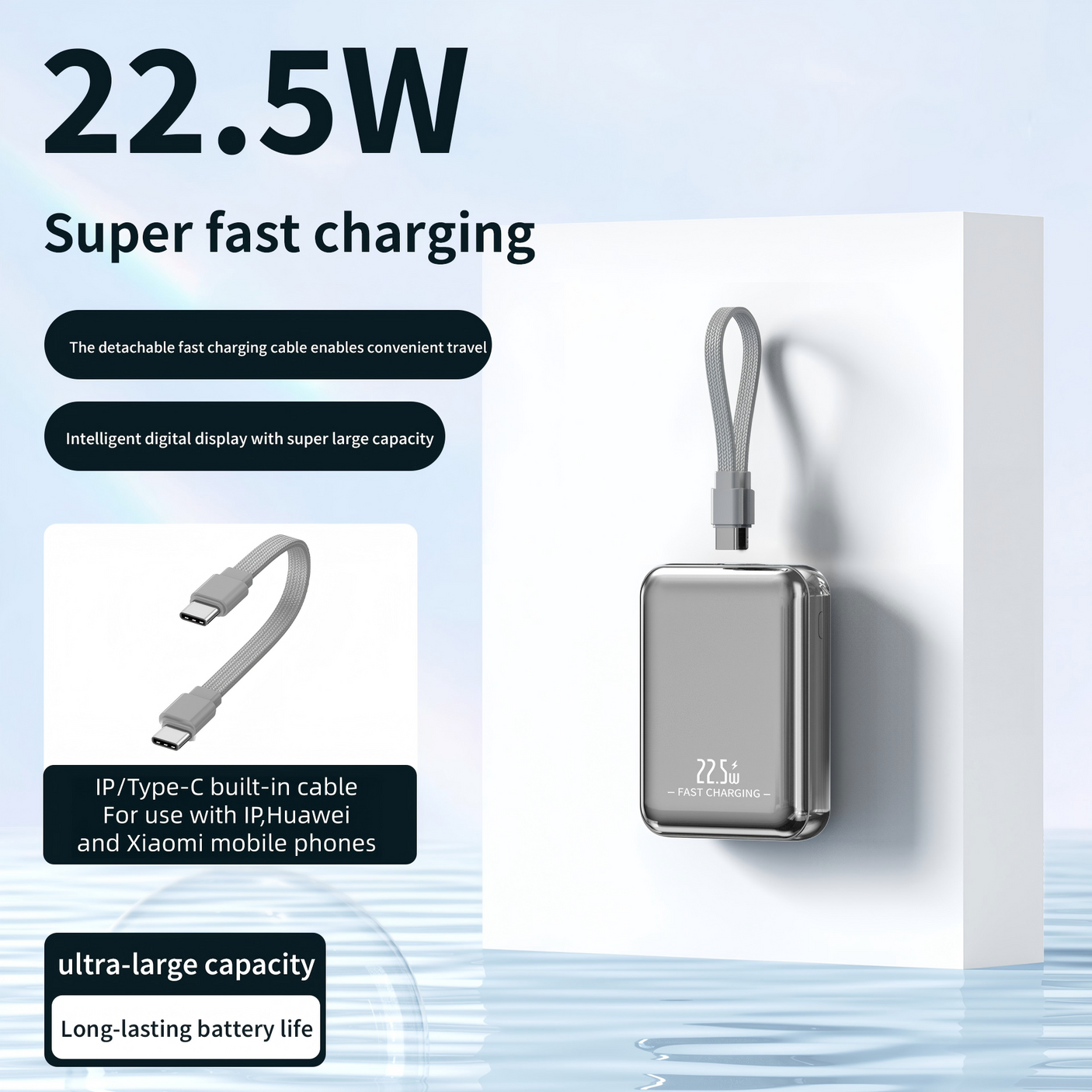 HMT 22.5W Mini Fast Charging Power Bank 10000mAh PB-1002