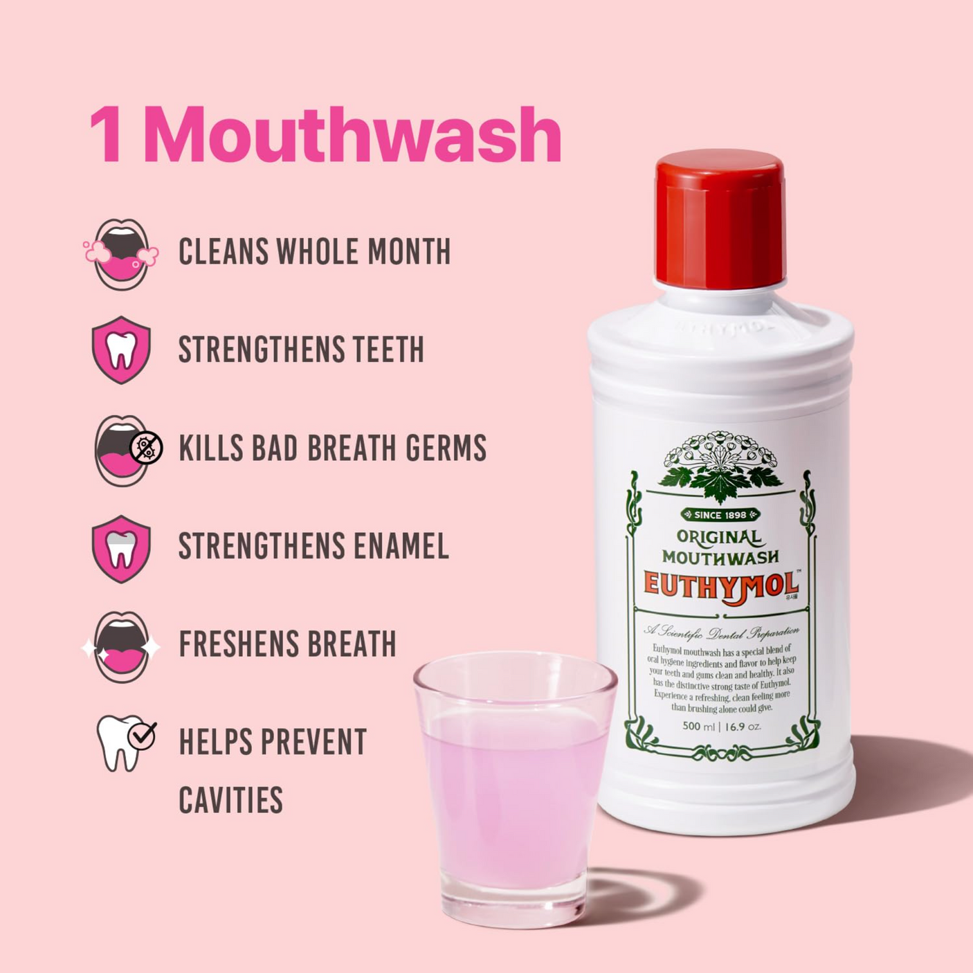 Euthymol Original Mouth Wash - 500ml