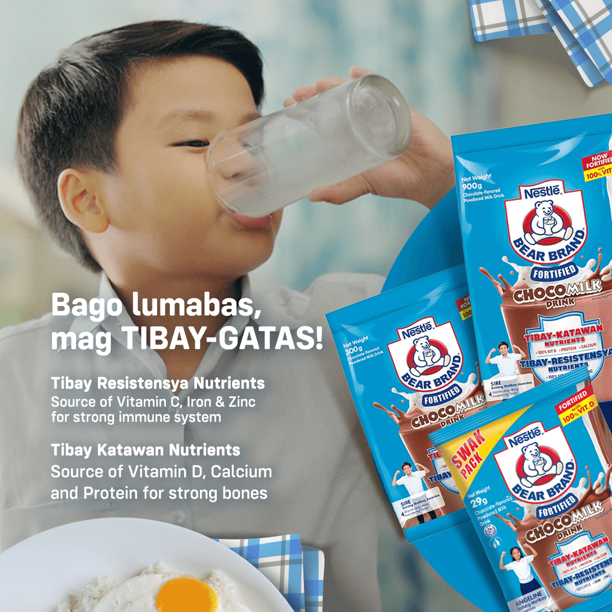 Bear Brand Fortified Choco Milk Drink - 300g