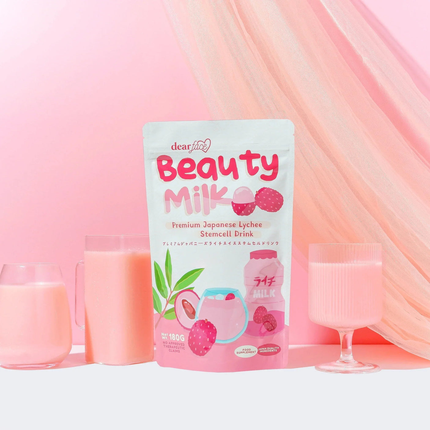 Dear Face Beauty Milk Premium Japanese Lychee Stemcell Drink - 180g