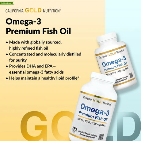 California Gold Nutrition Omega-3 Premium Fish Oil - 100s