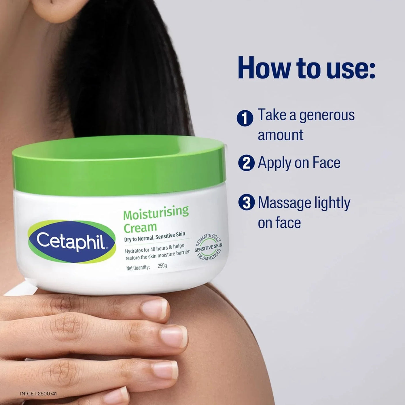 Cetaphil Moisturizing Cream For Dry to Very Dry Sensitive Skin - 250g