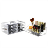 Portable Cosmetics & Jewelry Organizer Storage Box - 6 Drawers