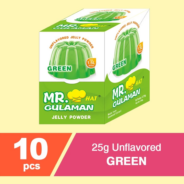 Mr. Hat Gulaman Unflavored Green 10pcs Pack