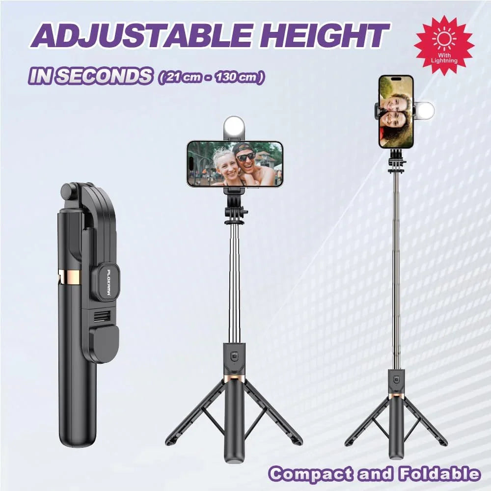 Plokama Live Broadcast Multifunctional Selfie Stick LIVE-K8 LED