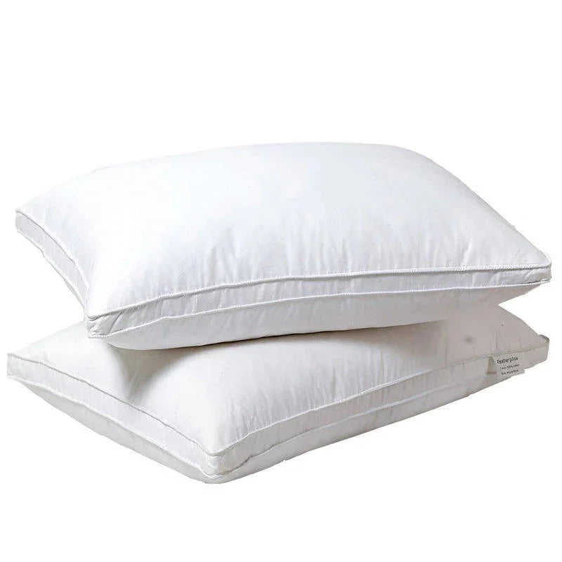 High Quality Solid White Bed Pillow - 1 Pcs