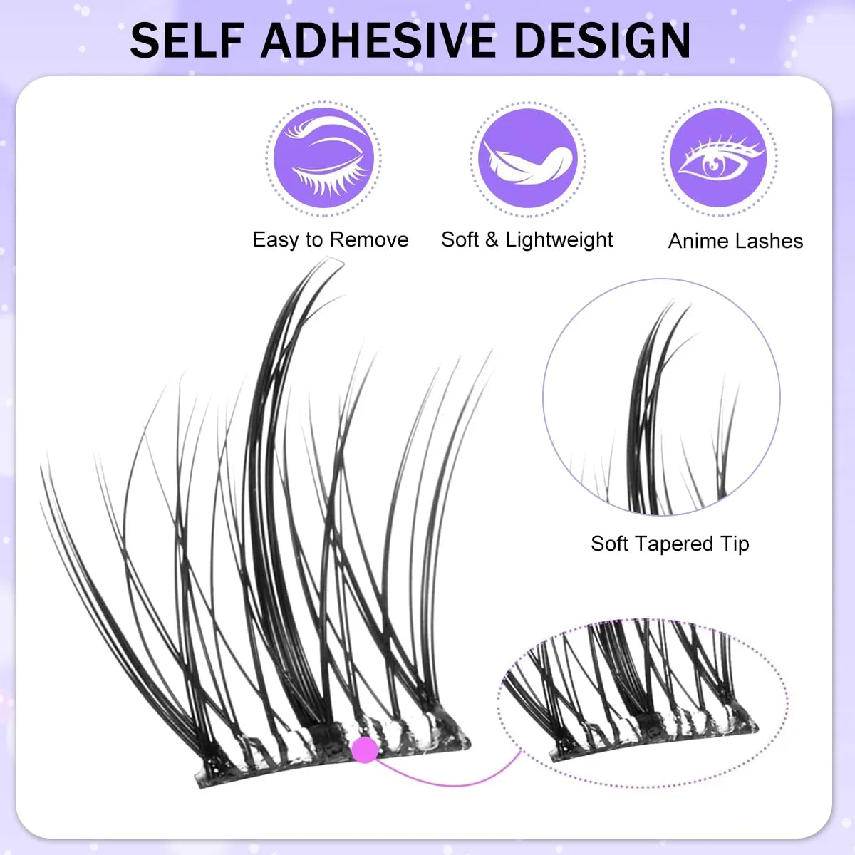 Cover Up Pre-Glued 3D Cluster Eyelashes A-1