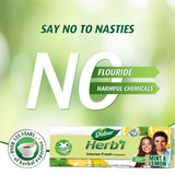 Dabur Herbal Intense Fresh Mint & Lemon Toothpaste - 150g