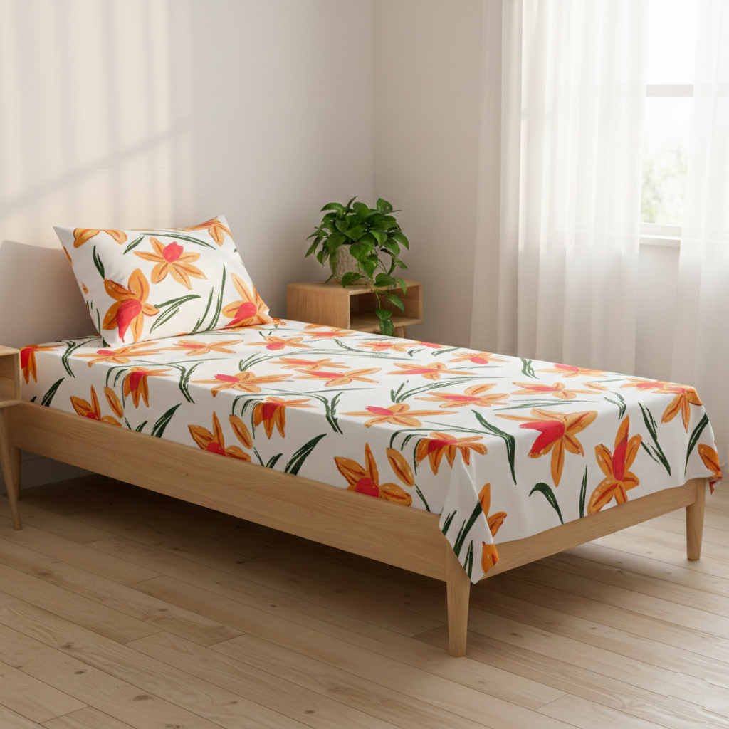 Active Single Flatsheet With One Pillow Cover - 150 x 230 CM