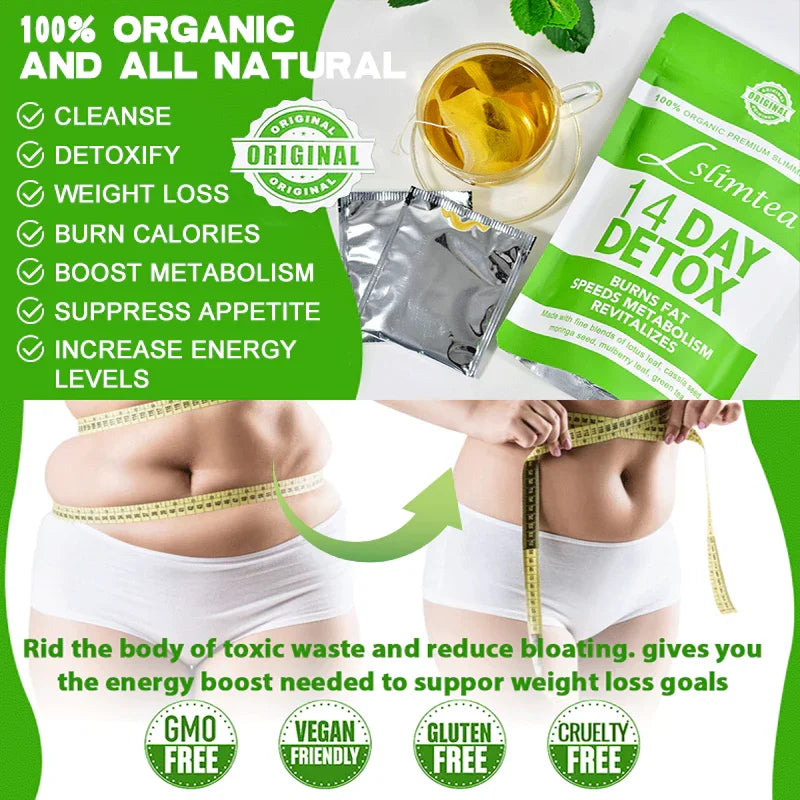 Original 100% Organic Herbal Slimtea - 14 Bags