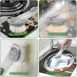 Kitchen Portable Dishwasher Brush With Washing Sponge