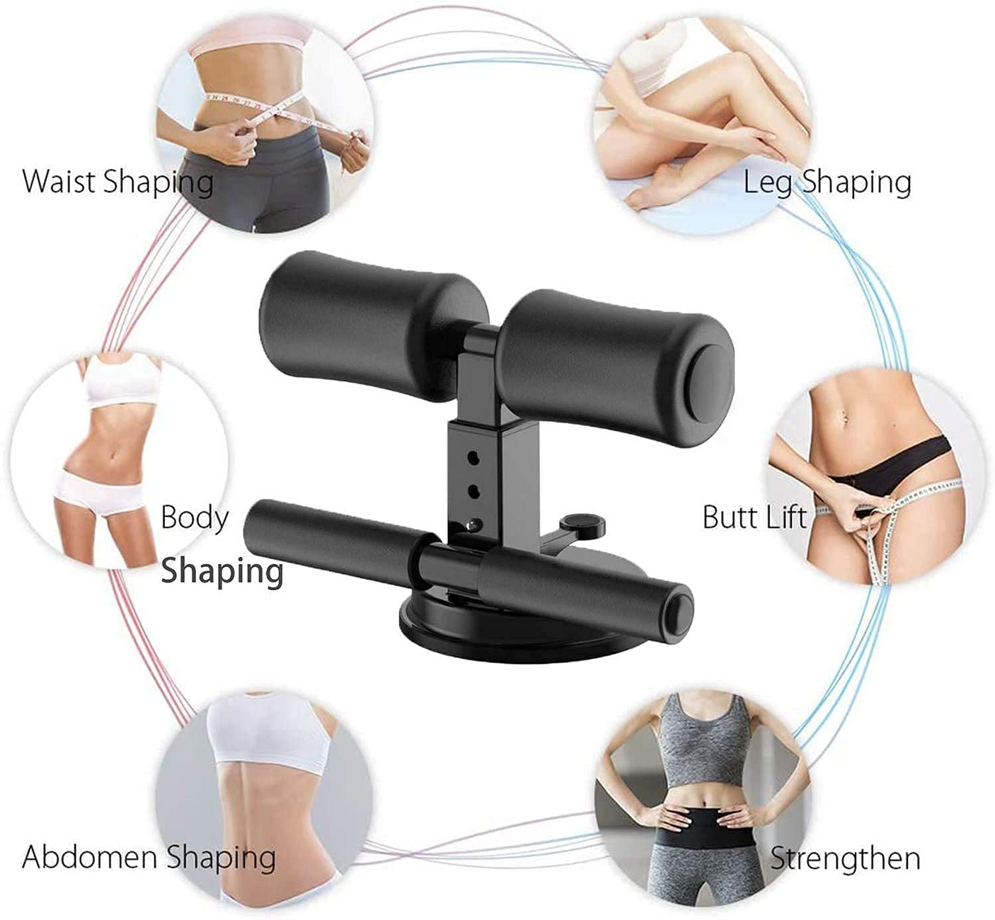 Portable Fitness Sit-Up & Push Up Bar with Suction WTD-1002