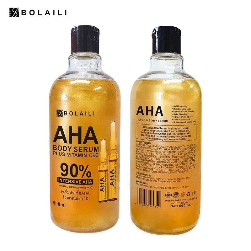 Bolaili AHA Face & Body Serum Plus Vitamin C & E - 500ml