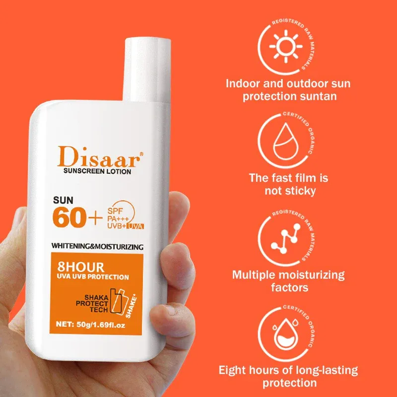 لوشن واقي شمس مرطب من Disaar بمعامل حماية SPF 60+ - 50 جم