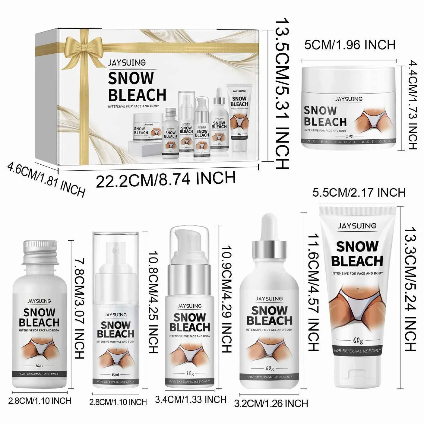 Jaysuing Snow Bleach Set For Face & Body