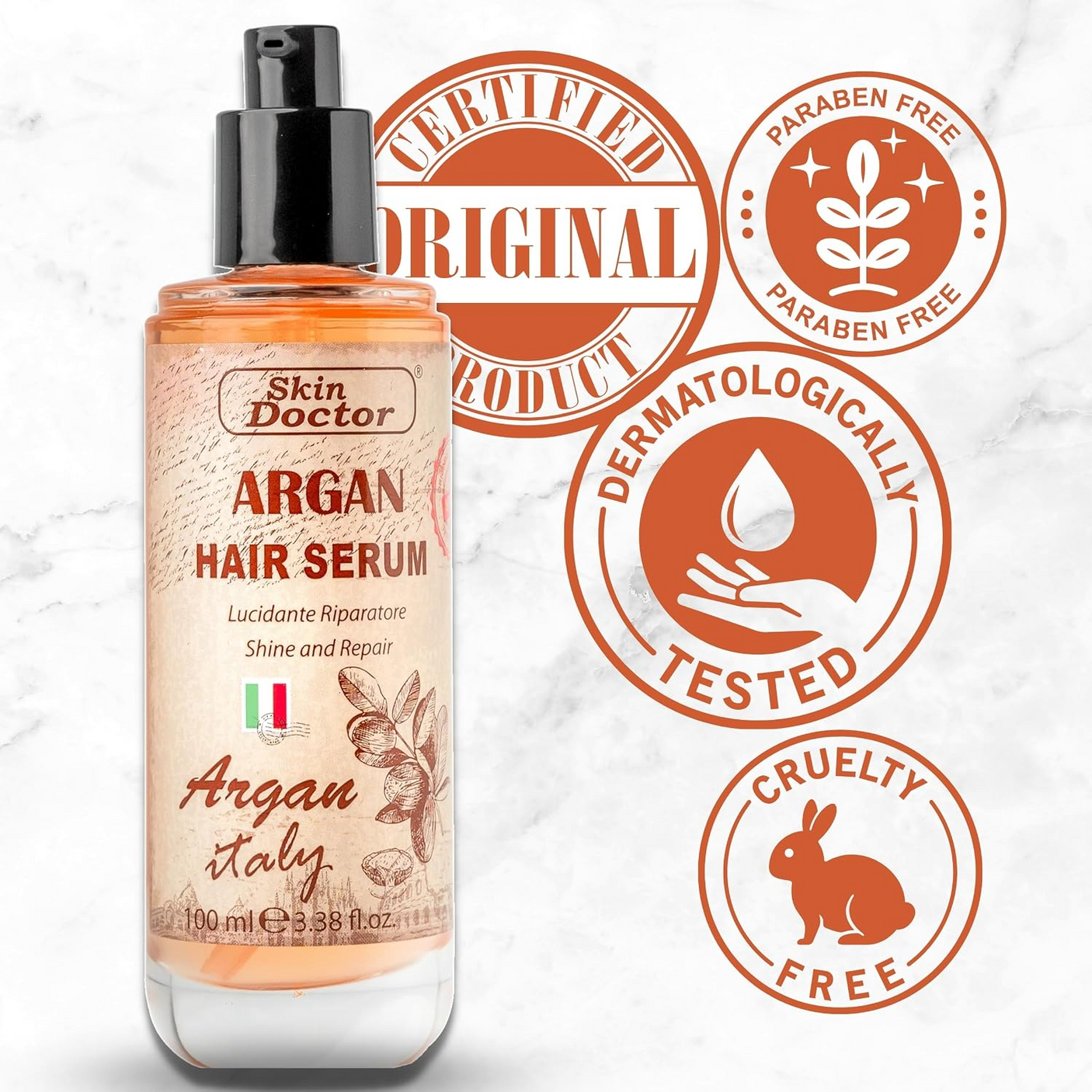 Skin Doctor Argan Oil Shine & Repair Hair Serum - 100ml