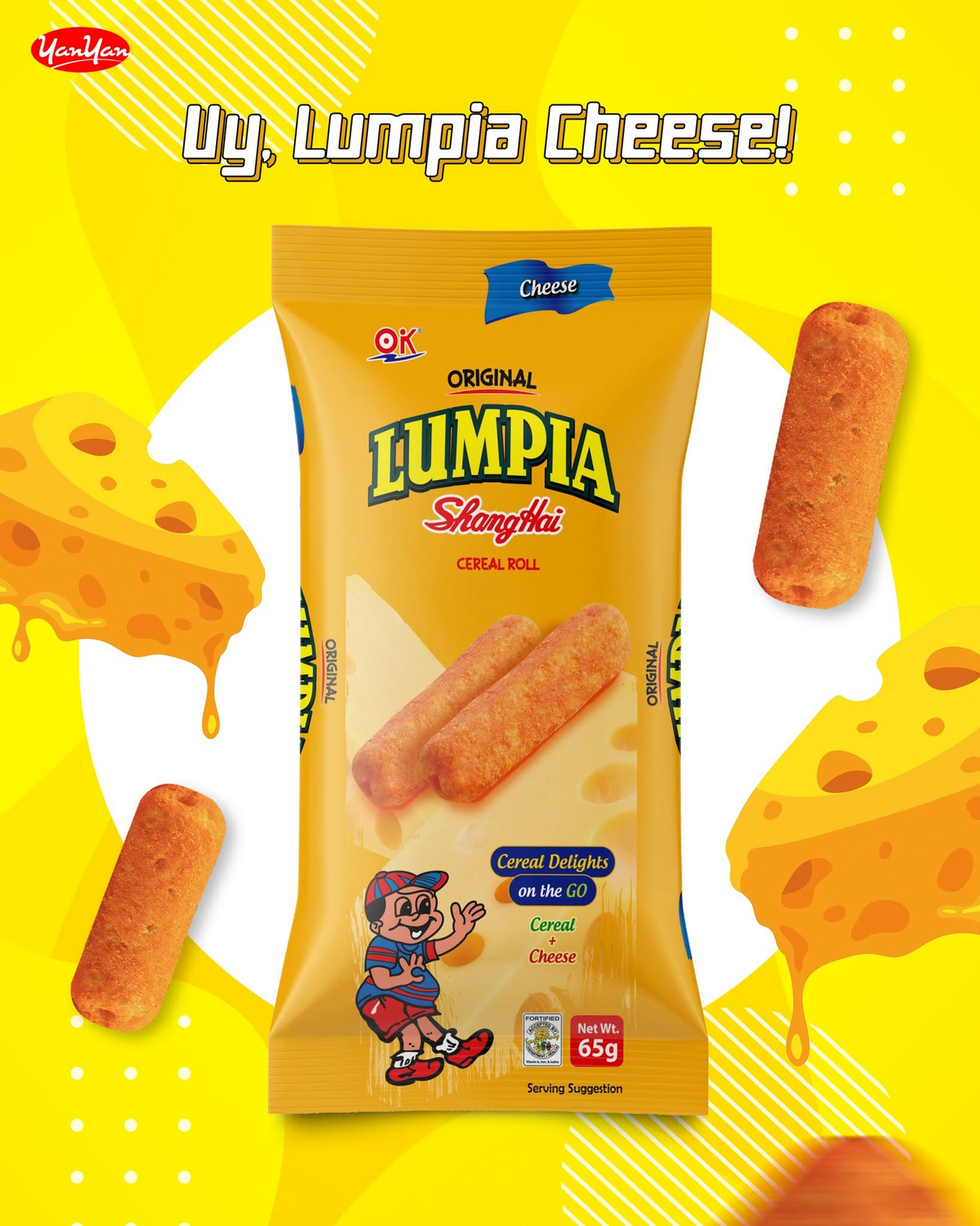 OK Lumpia Shanghai Cheese Cereal Roll - 65g